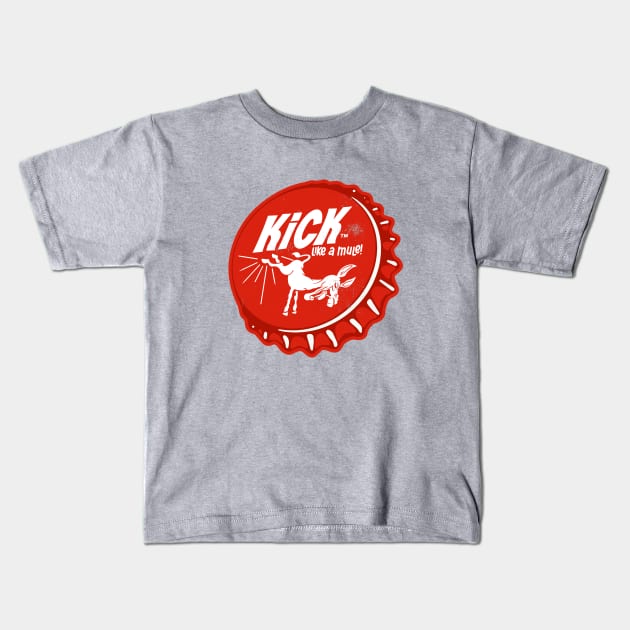 Vintage Kick Soda Bottlecap Kids T-Shirt by StudioPM71